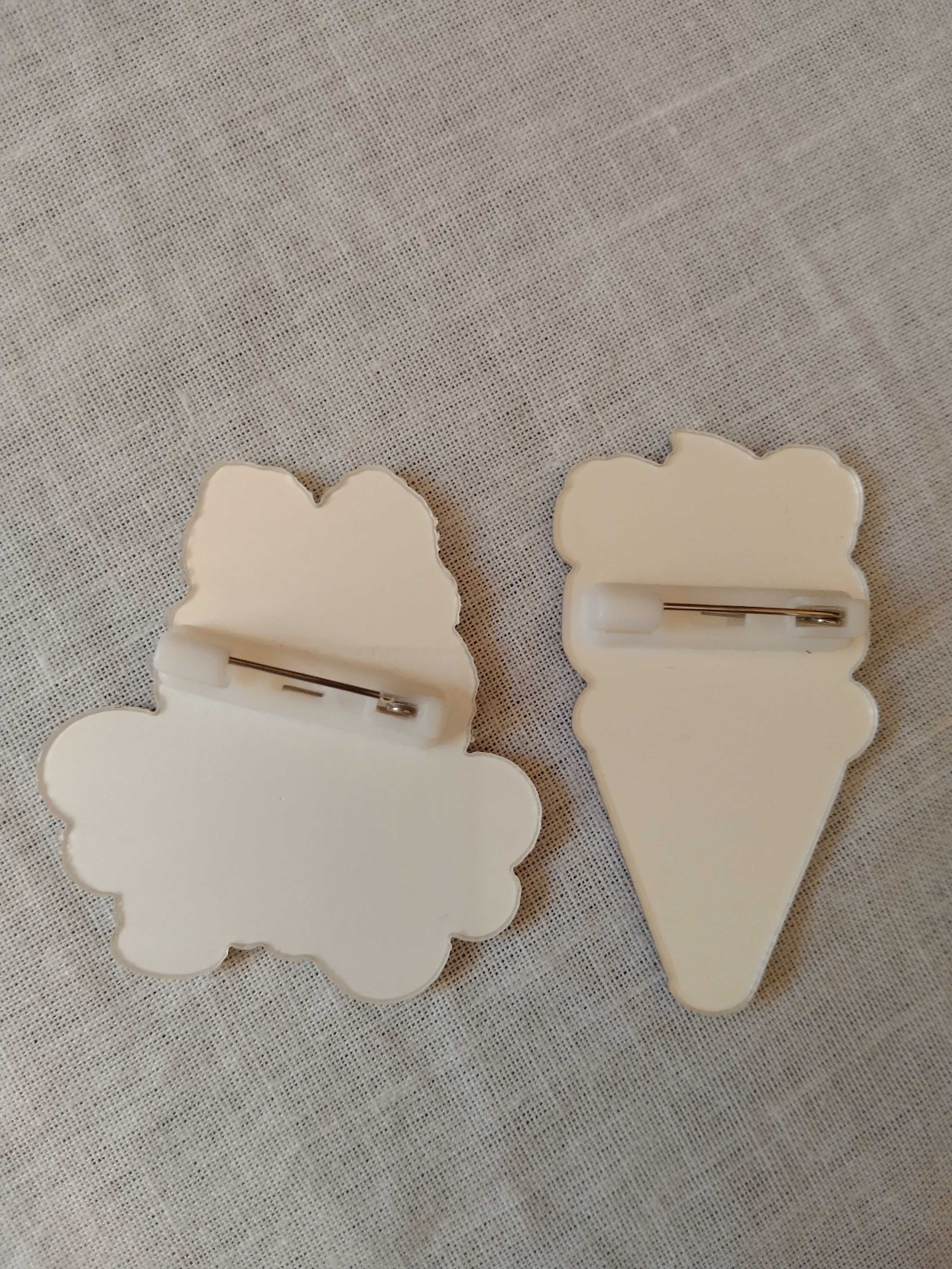 broszki piny akrylowe słodkie królik miś niedźwiedź kawaii otaku k pop