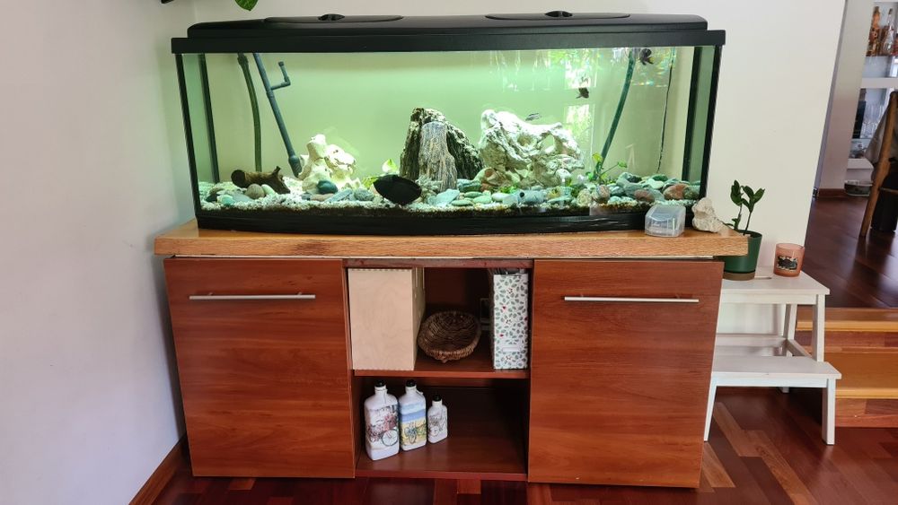 Akwarium 375l zestaw filtr szafka 160x60cm