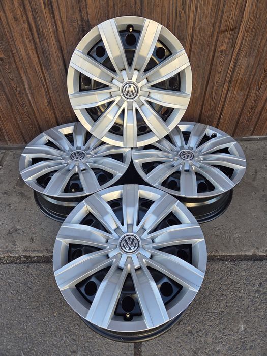 Оригінальні стальні диски з ковпаками r17, 5×112, Volkswagen Tiguan.