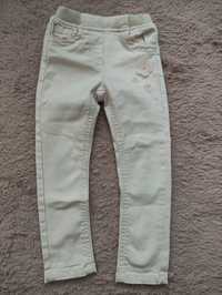 Spodnie jeansowena gumce, jasny róż, r. 104