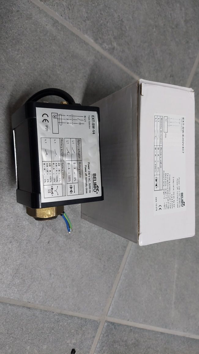 Zawór strefowy z siłownikiem obrotowym EXT-SW-E202V4C7 BELIMO