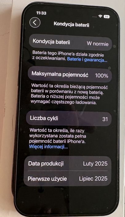 Sprzedam iphone 16e na gwarancji