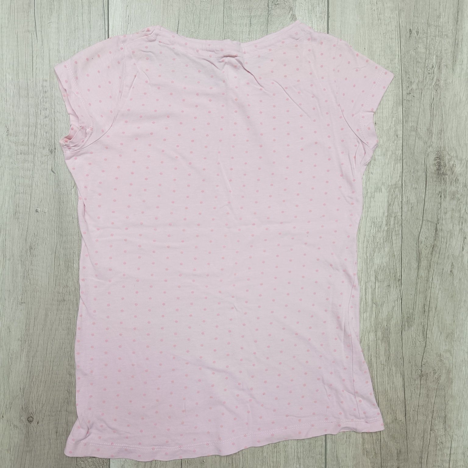 Różowa bluzka damska na krótki rękaw, T-shirt, koszulka, top, 34 / XS
