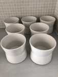Vasos cachepot brancos em Louça Kapa IKEA - 14,5cm