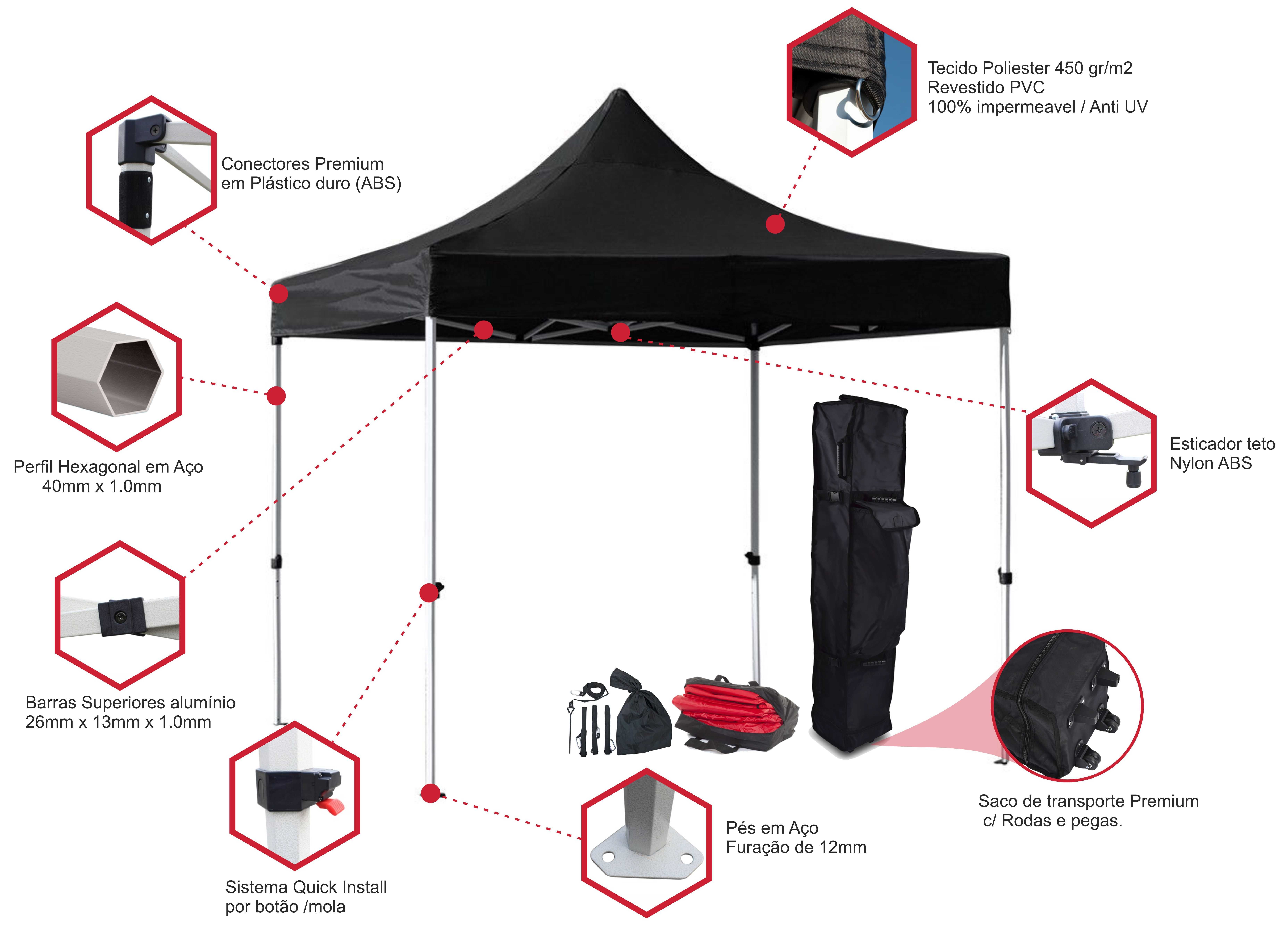 Tendas Pop UP 3x3 e 6x3