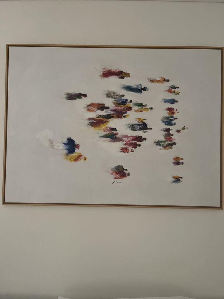 Quadro em tela, pintado e assinado pela autora