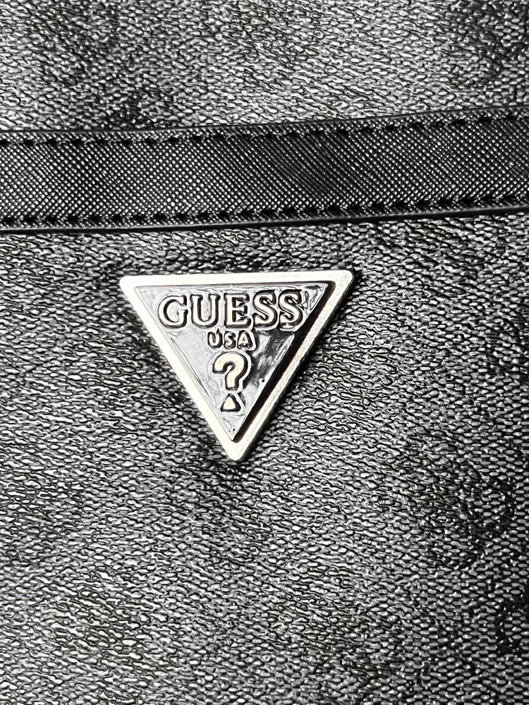 Сумка GUESS VEZZOLO SMART чорна якісна брендова чоловіча барсетка