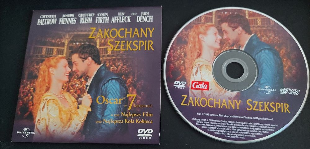 Zakochany Szekspir film/płyta DVD