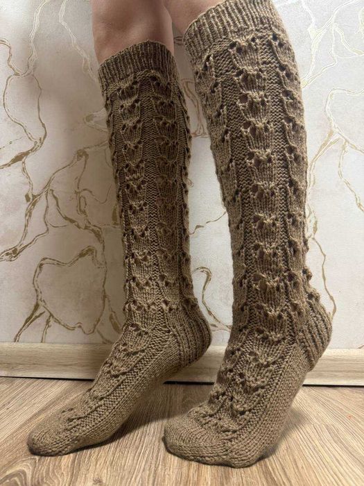 Теплі в’язані гольфи ручної роботи