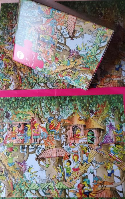 Puzzles HEYE - Car Cemetery 1000 peças, Homely Housemates e Tree Lodge