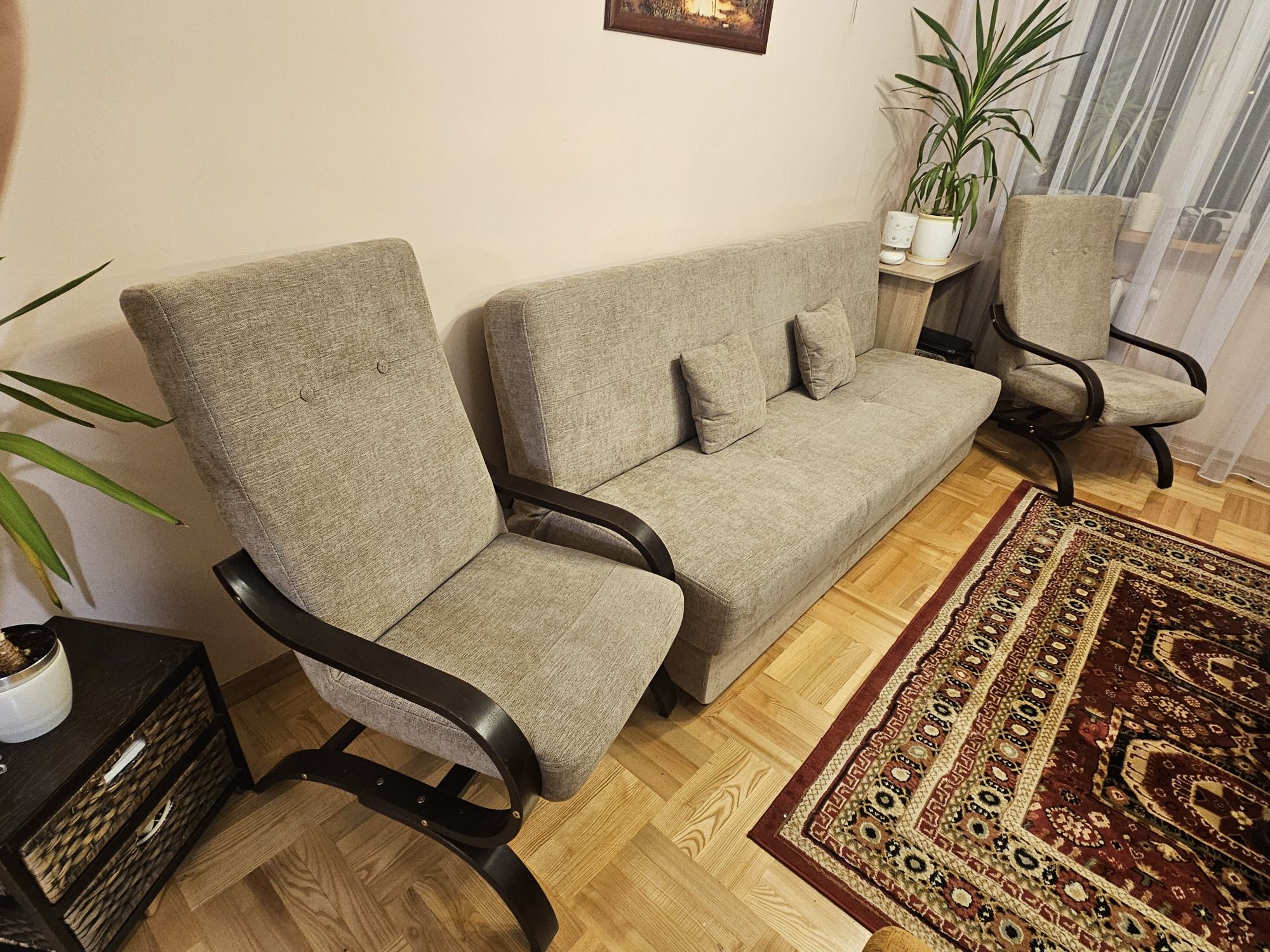 Komplet wypoczynkowy kanapa i dwa fotele