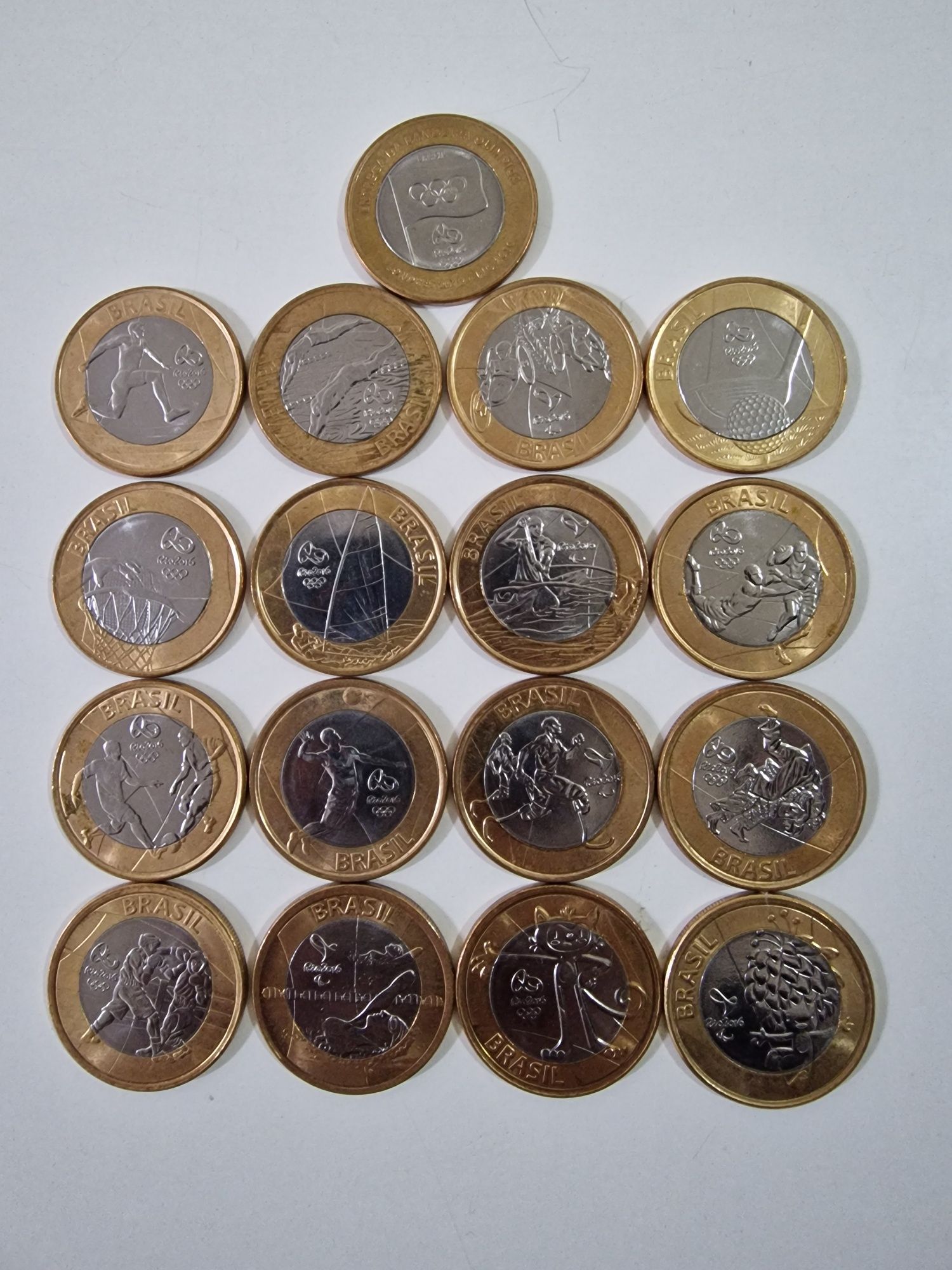 Todas as 17 moedas raras de 1 Real das Olimpíadas Rio 2016