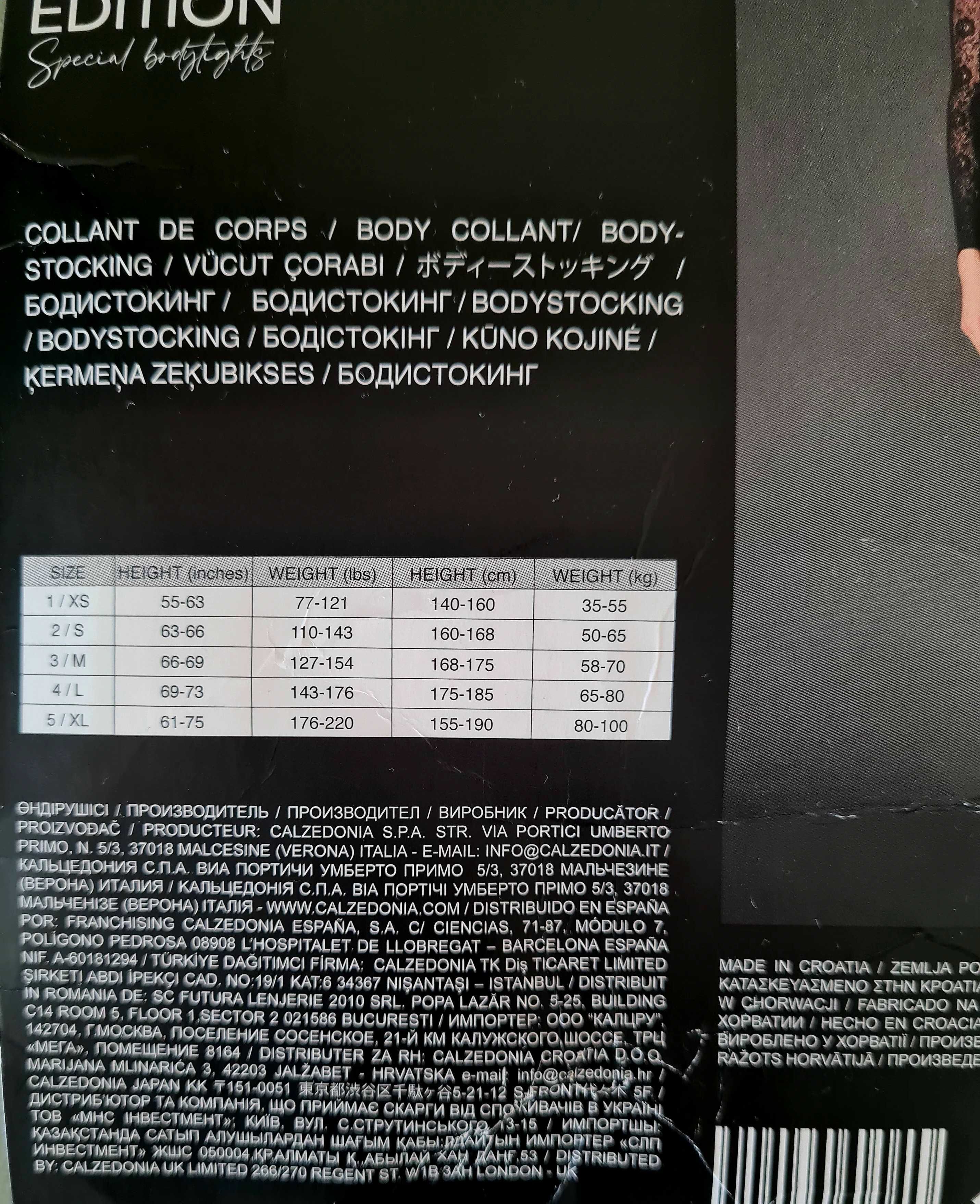 Body Collants renda preto Calzedonia tam. M-L sexy Novo Corpo inteiro