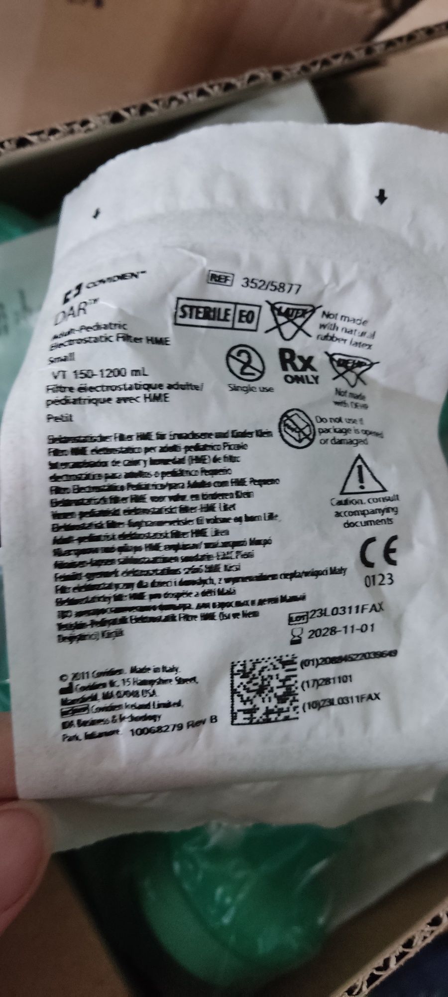 Ambu filtr oddechowy do respiratora 25szt