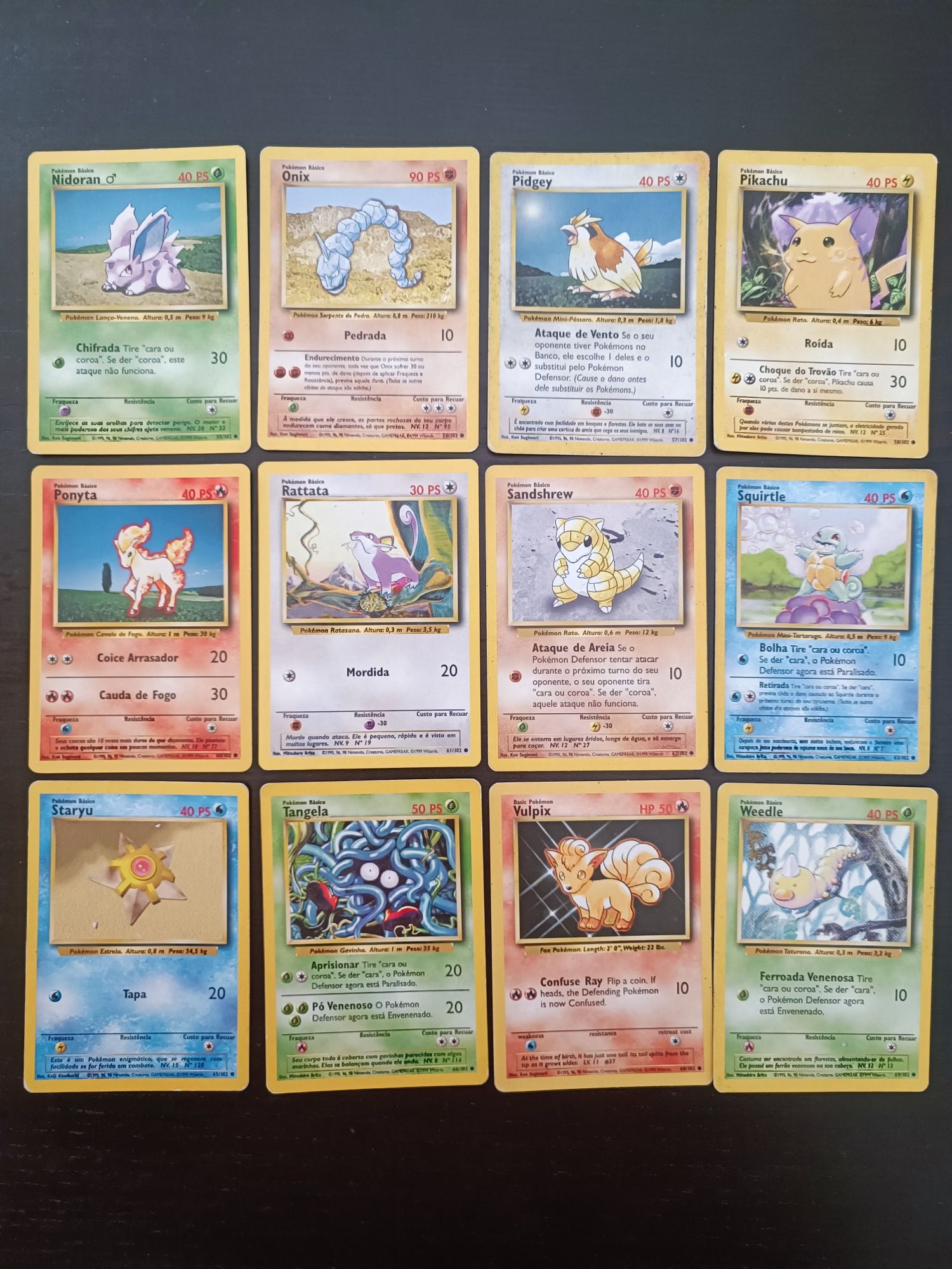 Cartas Pokémon base set / jungle / fossil