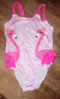 Kostium strój kąpielowy dla dziewczynki flamingi 134