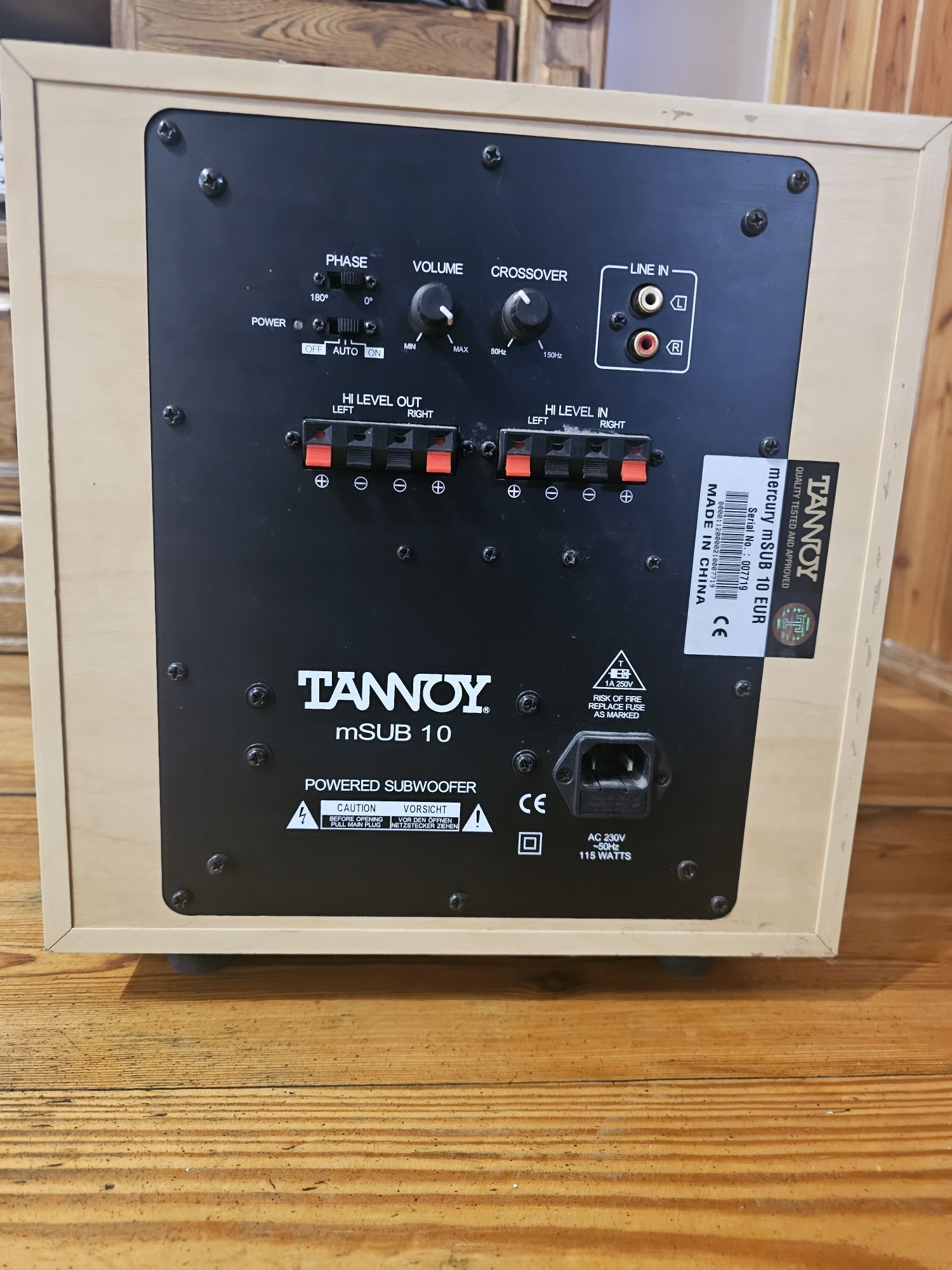 Subwoofer aktywny Tannoy MSUB 10