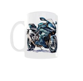 Kubek 300ml dla fana Motorów Motor Ścigacz Motocykl blue