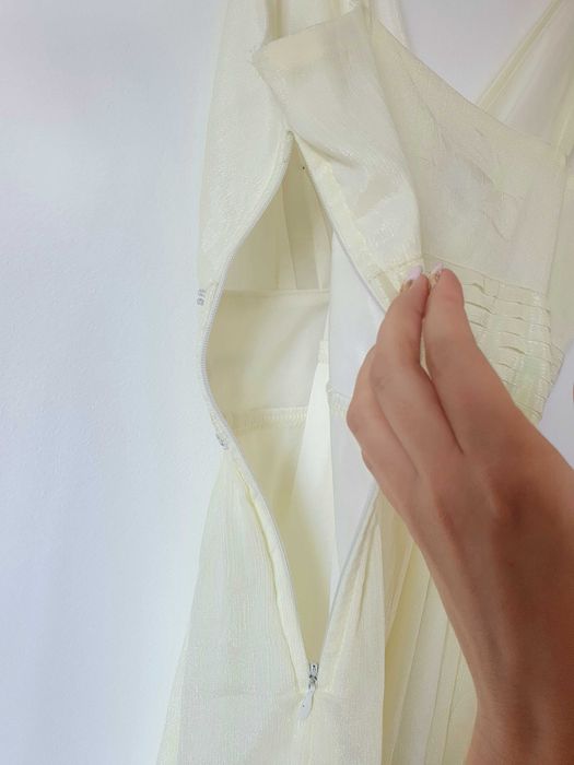 Nowa sukienka M 38 kopertowa żółta ciążowa komunia chrzciny wesele