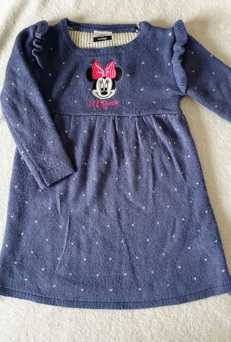 Sukienka Minnie Mouse r.92/98 Ciepła