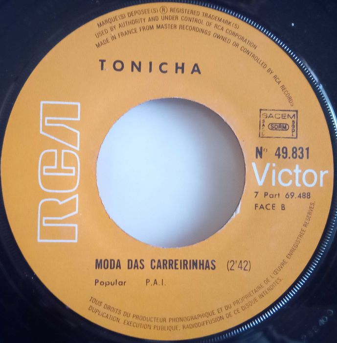 Tonicha	- - - - -	Vira dos Malmequeres	- - - - -	Single