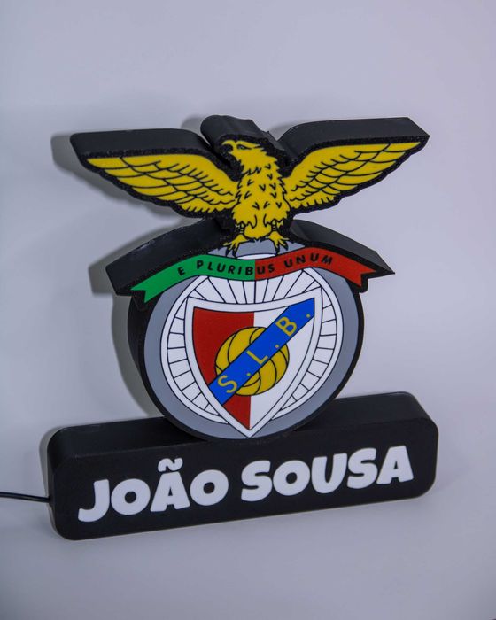 Caixa de luz Sport Lisboa e Benfica Personalizável