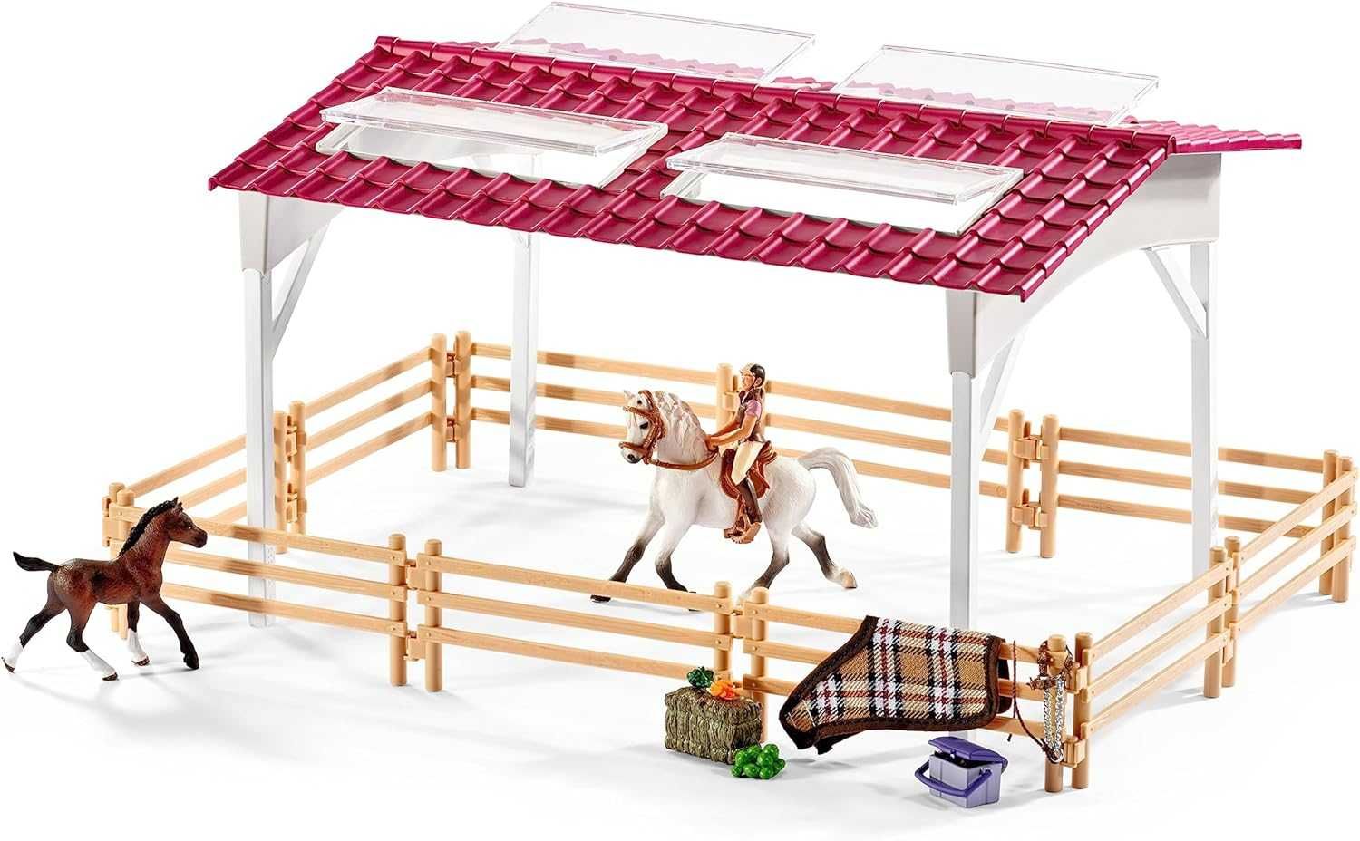 Schleich 42344 Stajnia Biało-Różowa z Akcesoriami