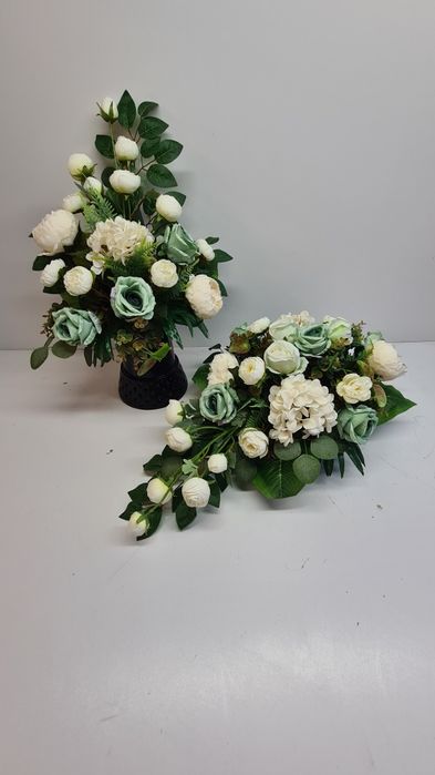 Stroik kompozycja na cmentarz grób komplet