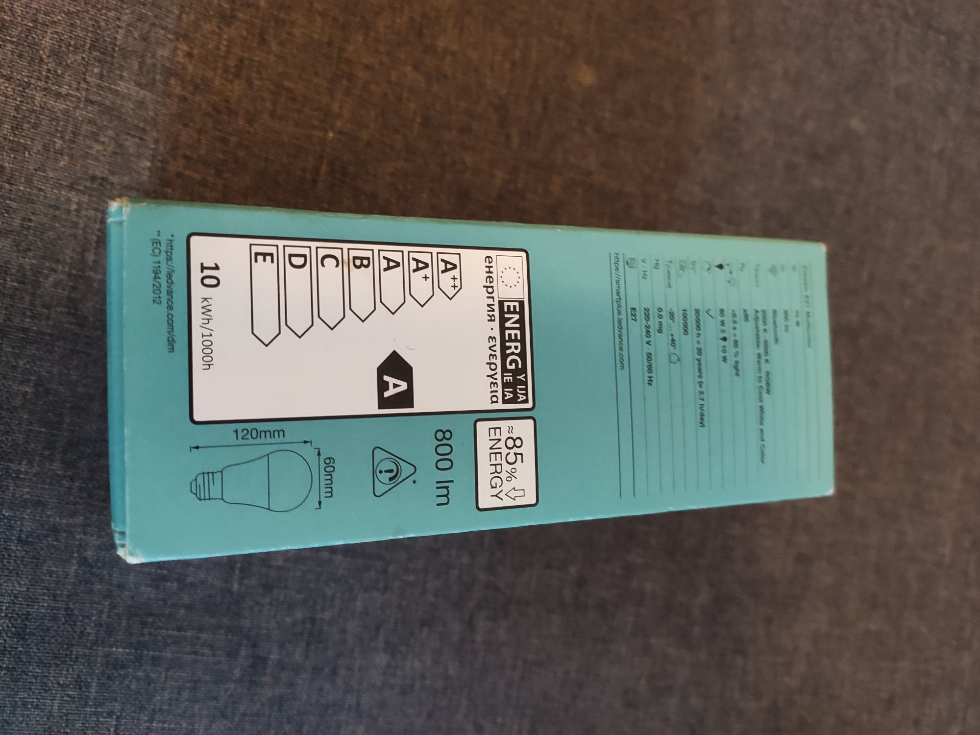 Smart żarówka LED RGB W bluetooth Ledvance E27 multikolor