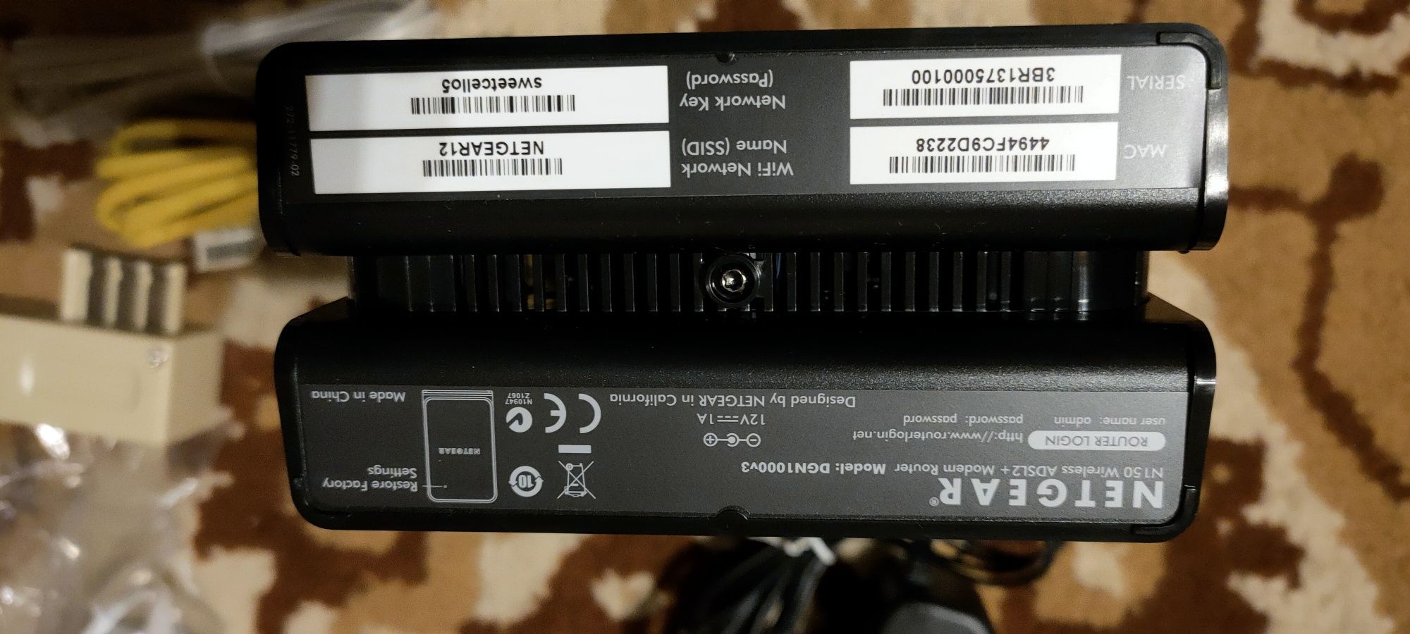 Router NETGEAR DGN 1000 wireless DSL modem