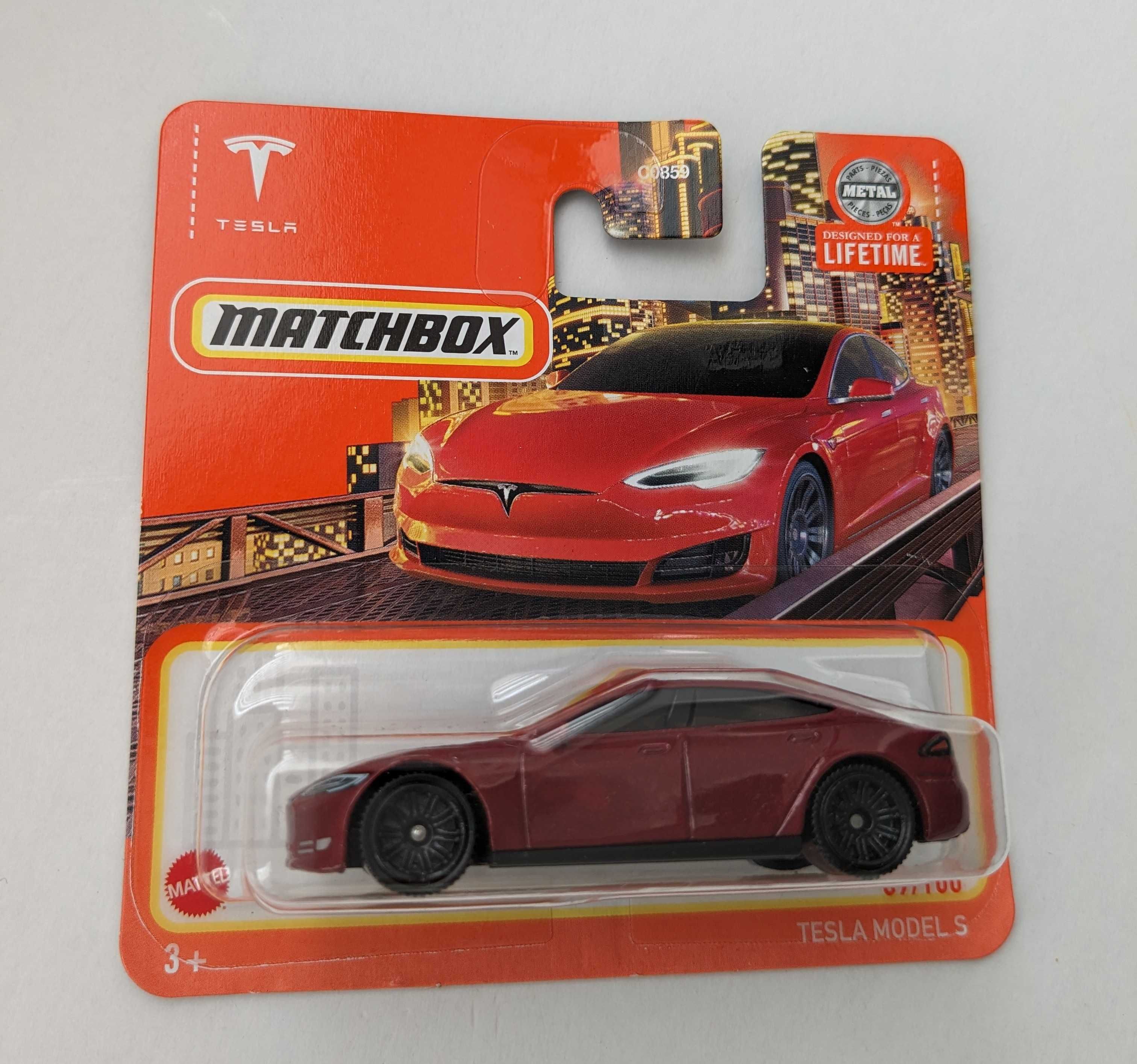 Tesla Model S Matchbox, 3 sztuki