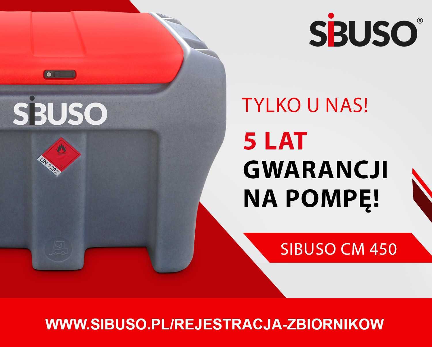 Zbiornik mobilny paliwo ON SIBUSO 450L 5 lat gwarancji na pompę!