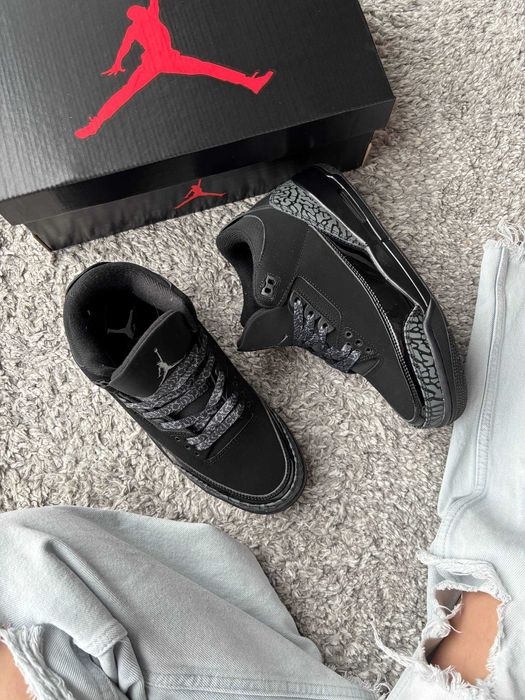 Мужские кроссовки Nike Jordan 3 "Black Cat 2063" Размеры 40-45