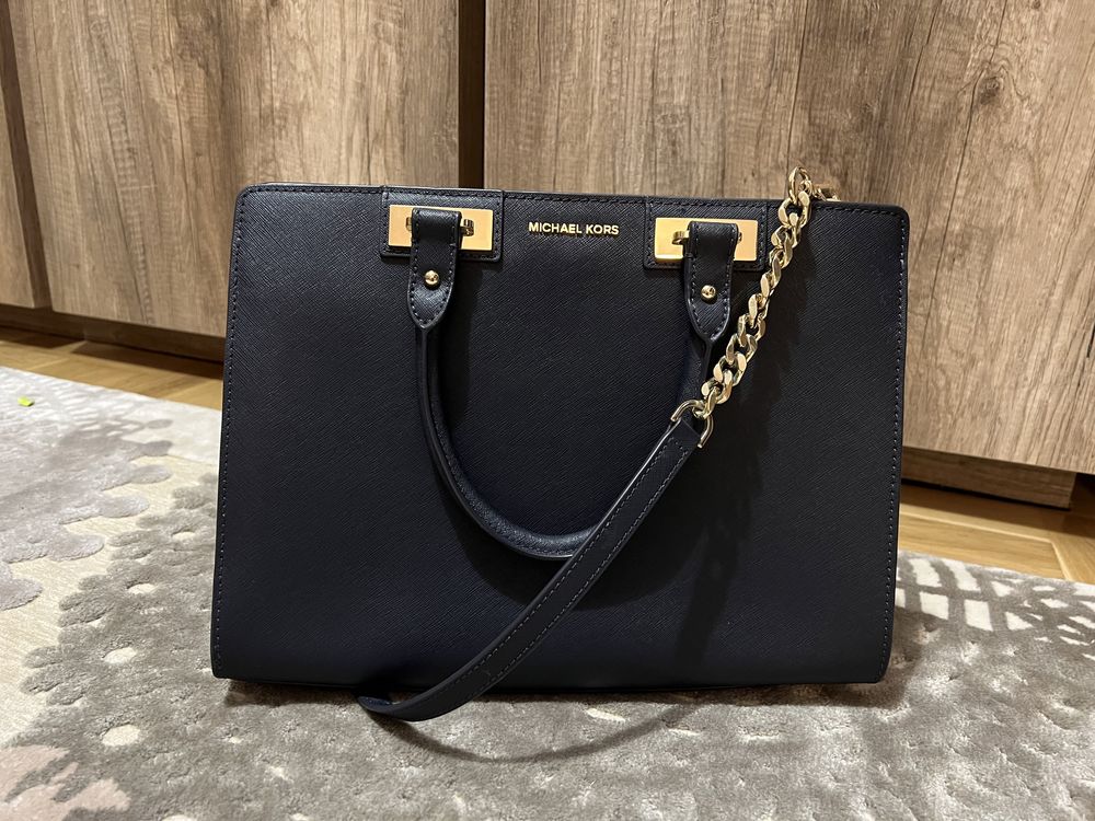 Torebka Michael Kors Queen navy blue jak nowa