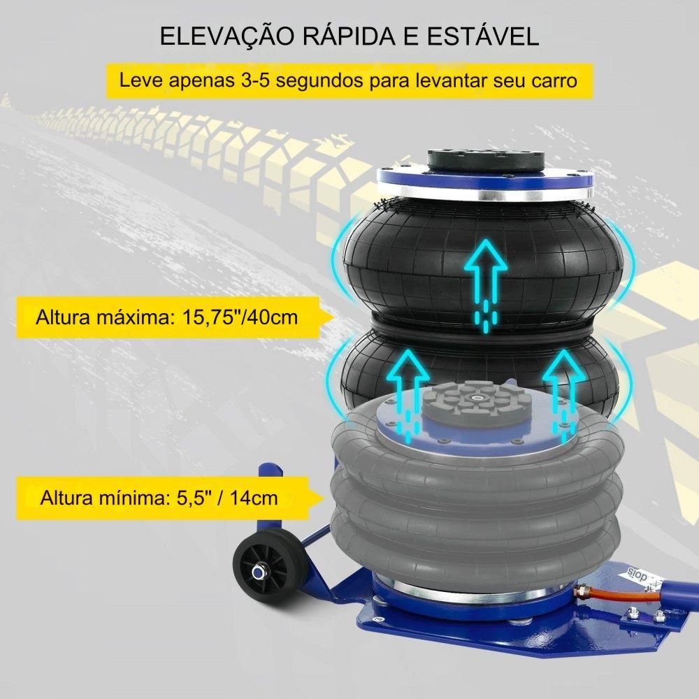 Macaco Pneumático de Elevação de Veículos  3T