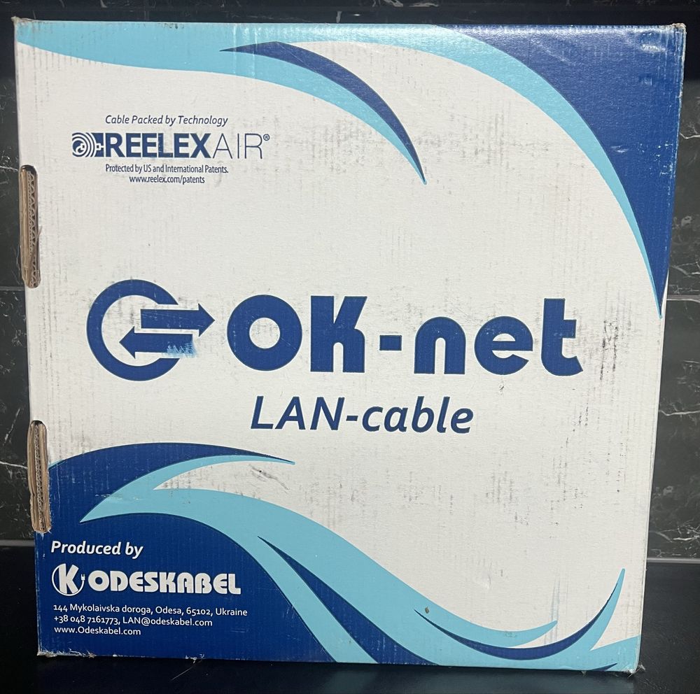 Вита пара Одесакабель OK-net КПВ-ВП 4*2*0.50 U/UTP-cat 5E 305м