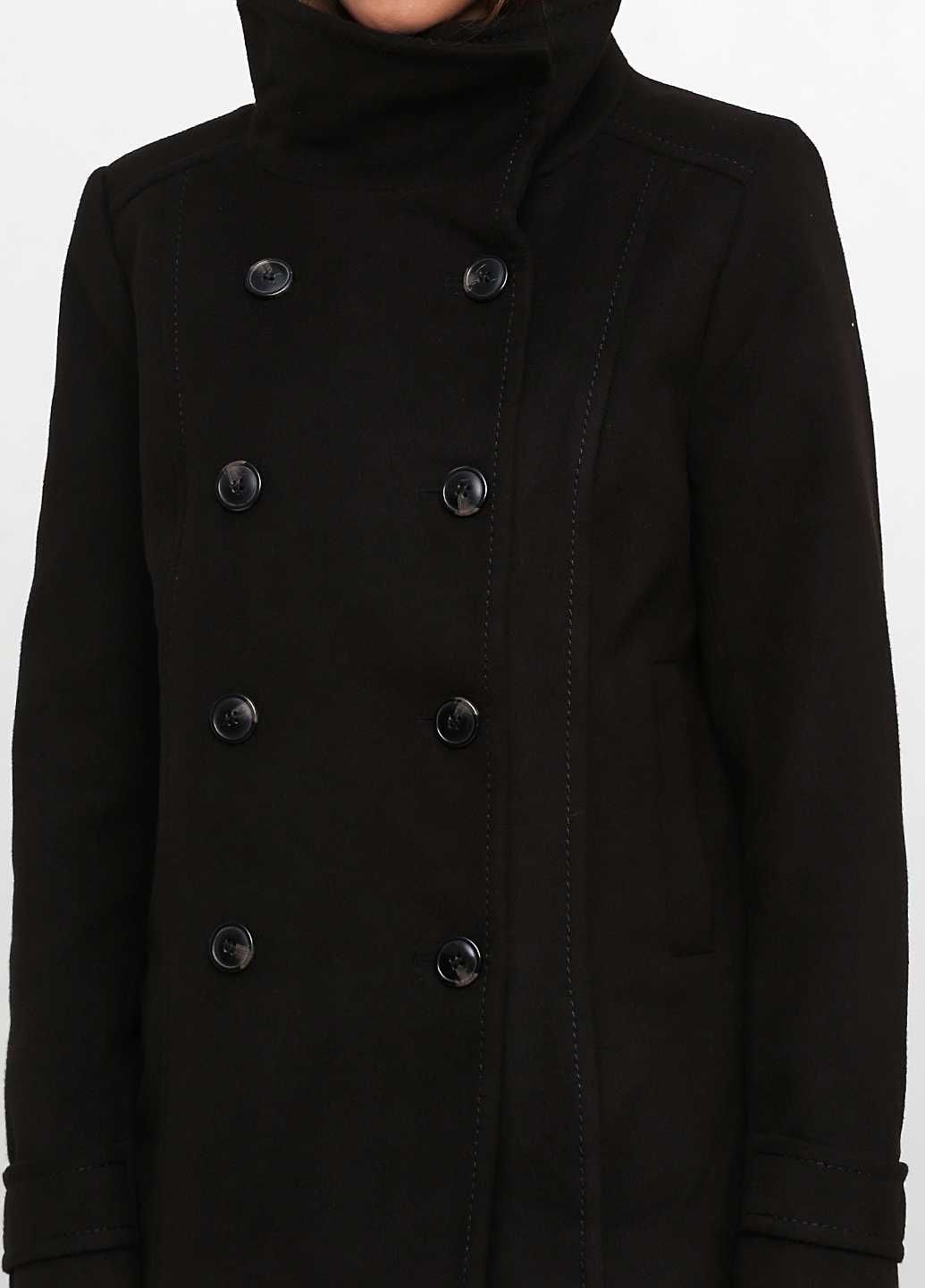 Черное Джинсовое пальто H&M XL однотонное