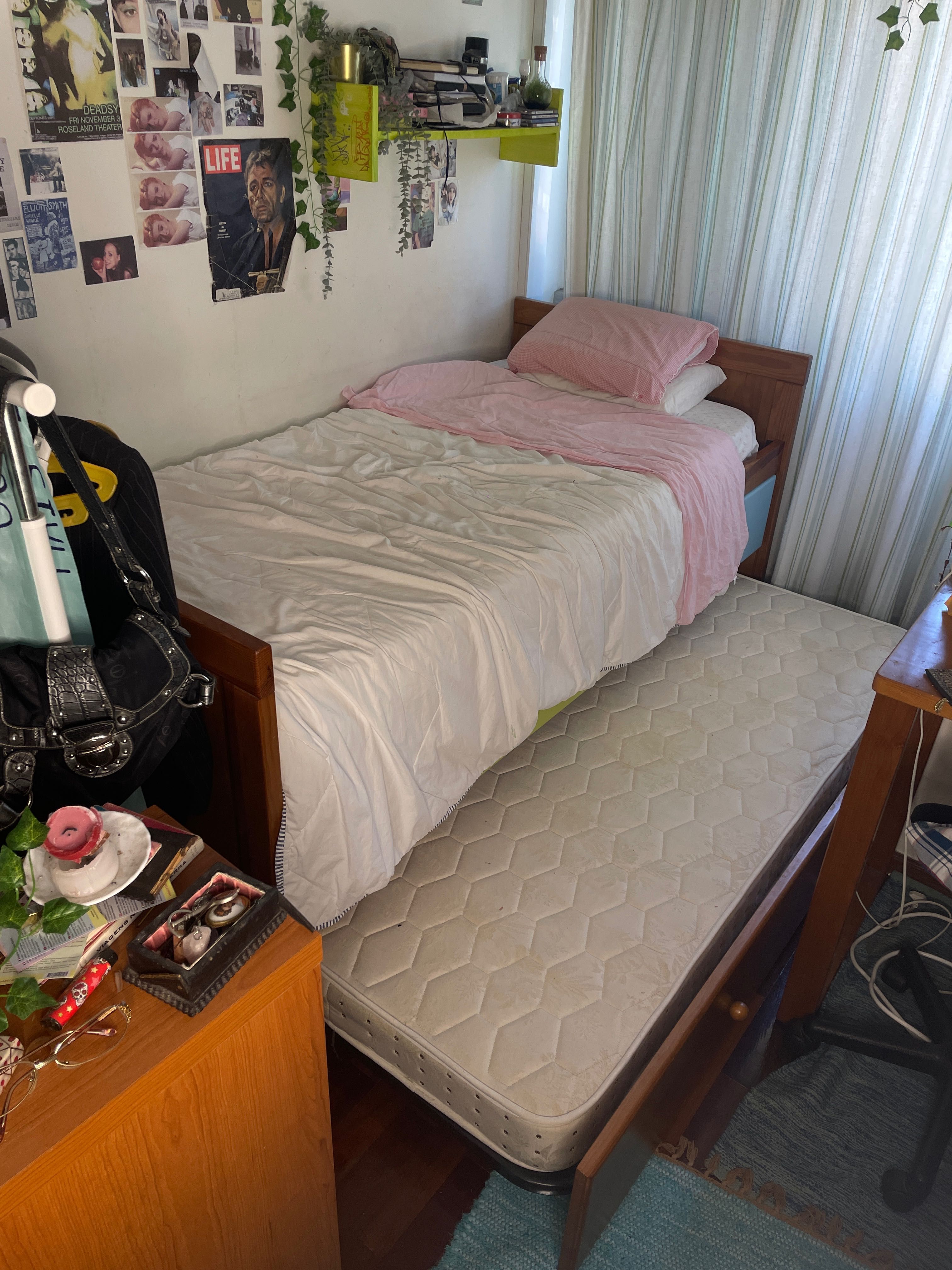 cama individual para 2 pessoas, gaveta com cama(2 colchões incluidos)