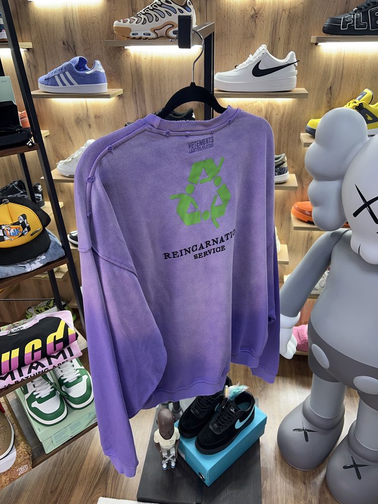 Світшот Vetements “Not Doing Shit Today” Purple Washed