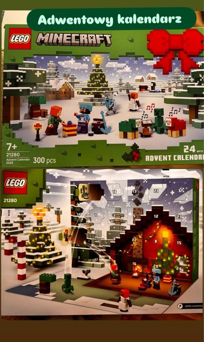 LEGO Minecraft Kalendarz Adwentowy 2025 (21280) – Magiczne Święta