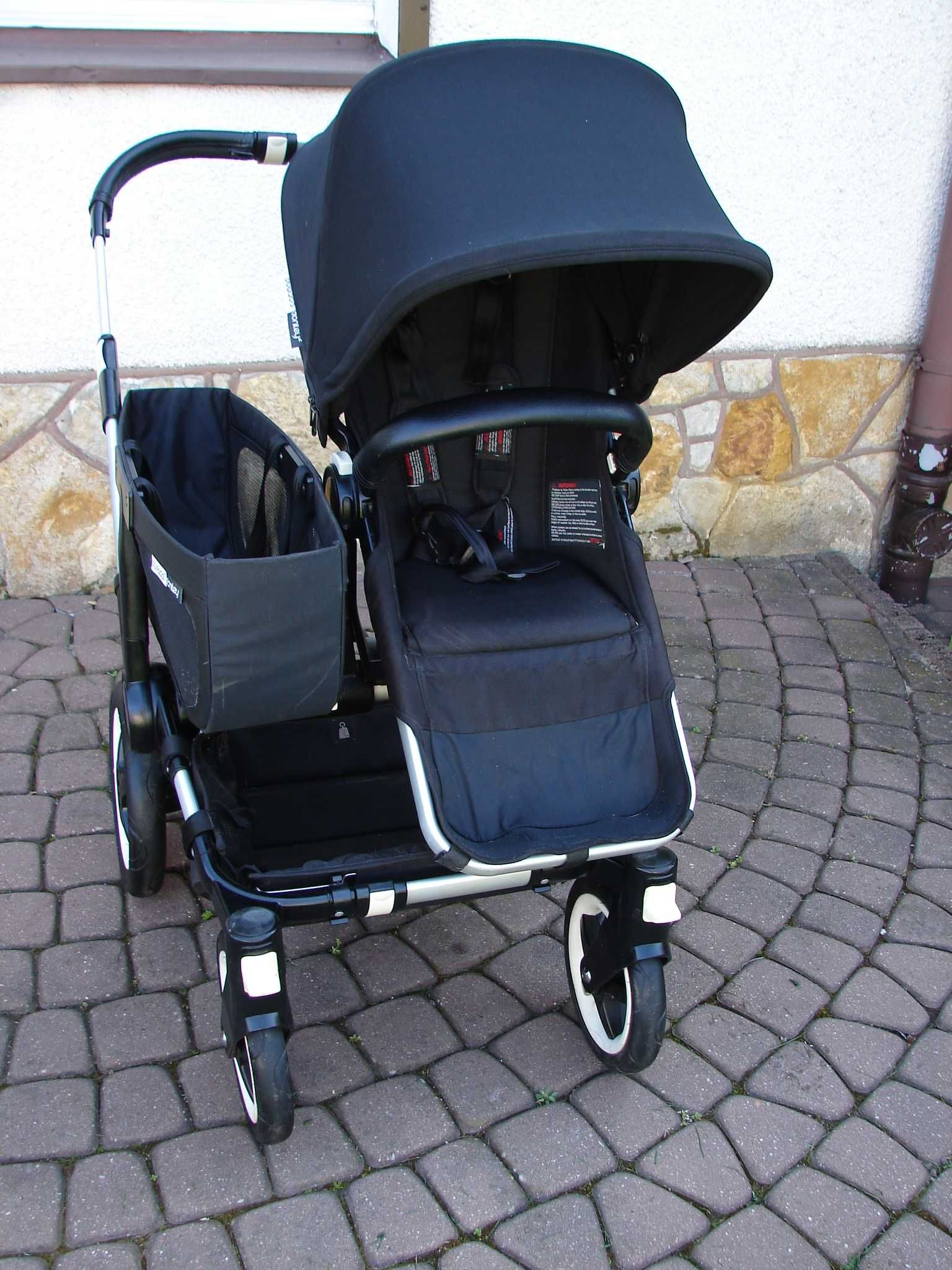 Bugaboo Donkey  Twin Core Black wózek spacerowy dla bliźniąt dwojga