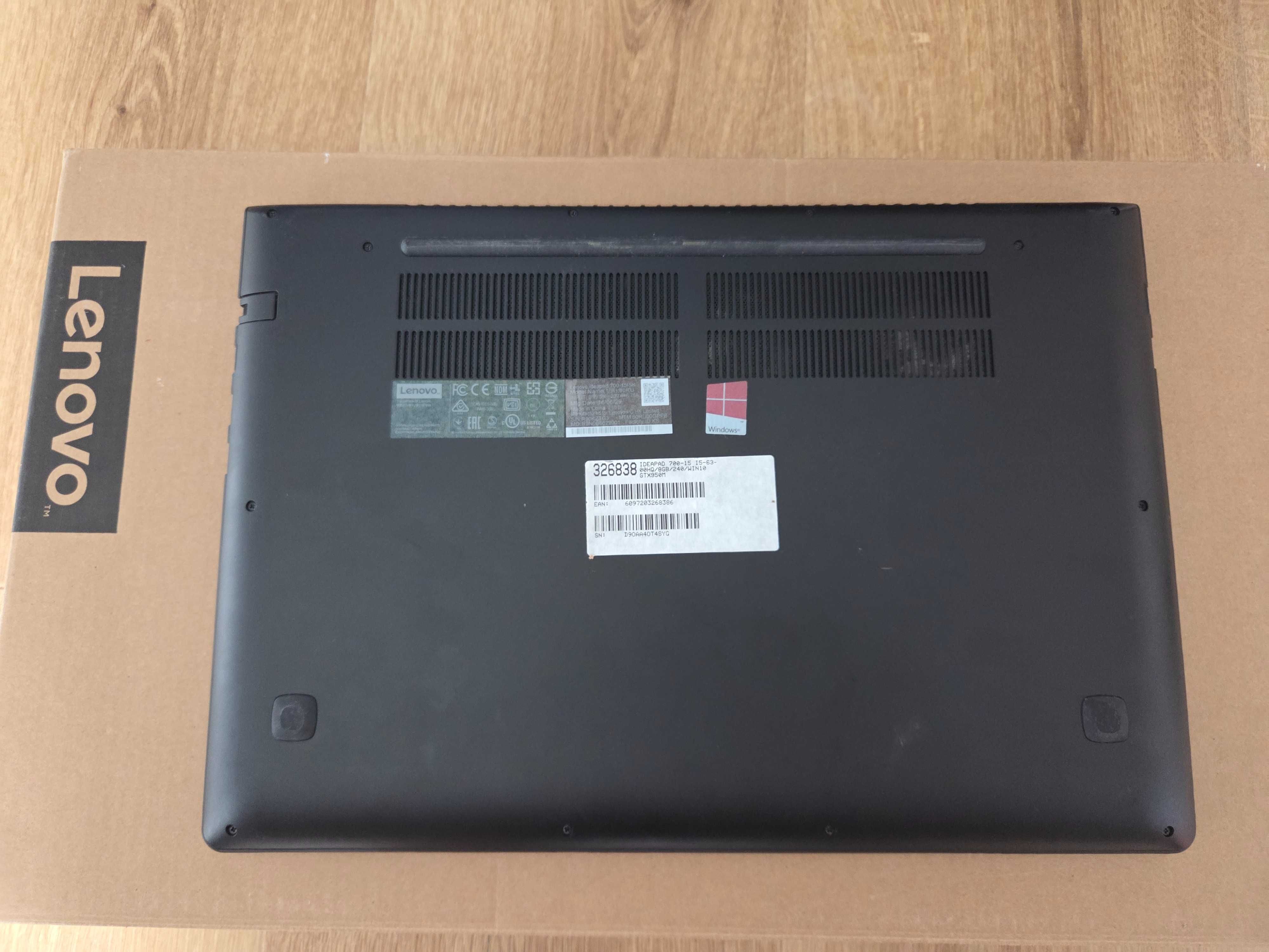 LENOVO 700-15ISK I5-6300HQ/4GB/1TB/GTX 950M-2GB/W10 15.6'' 80RU00GPPB