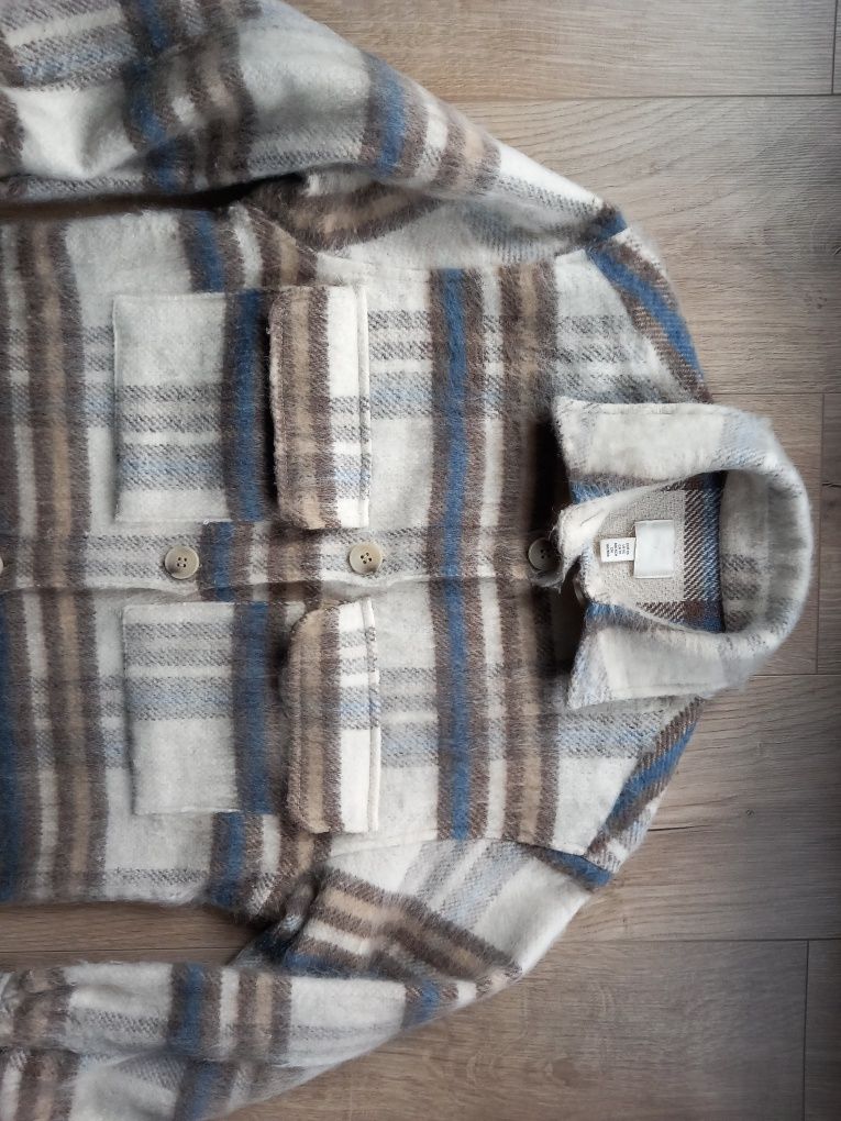 Kurtka koszulowa wełna H&M r.XS oversize