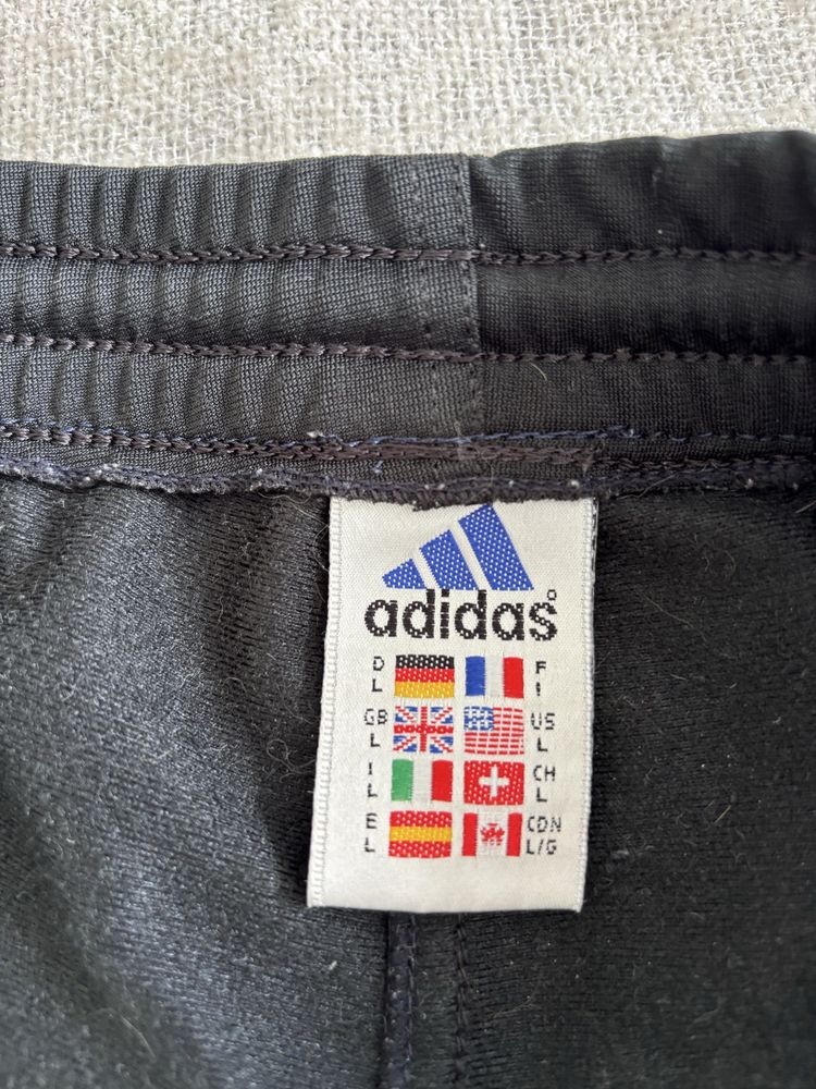 Czarne spodnie dres sportowe szrokie nogawki adidas