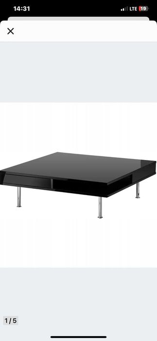 Stolik kawowy do salonu Ikea wysoki polysk.