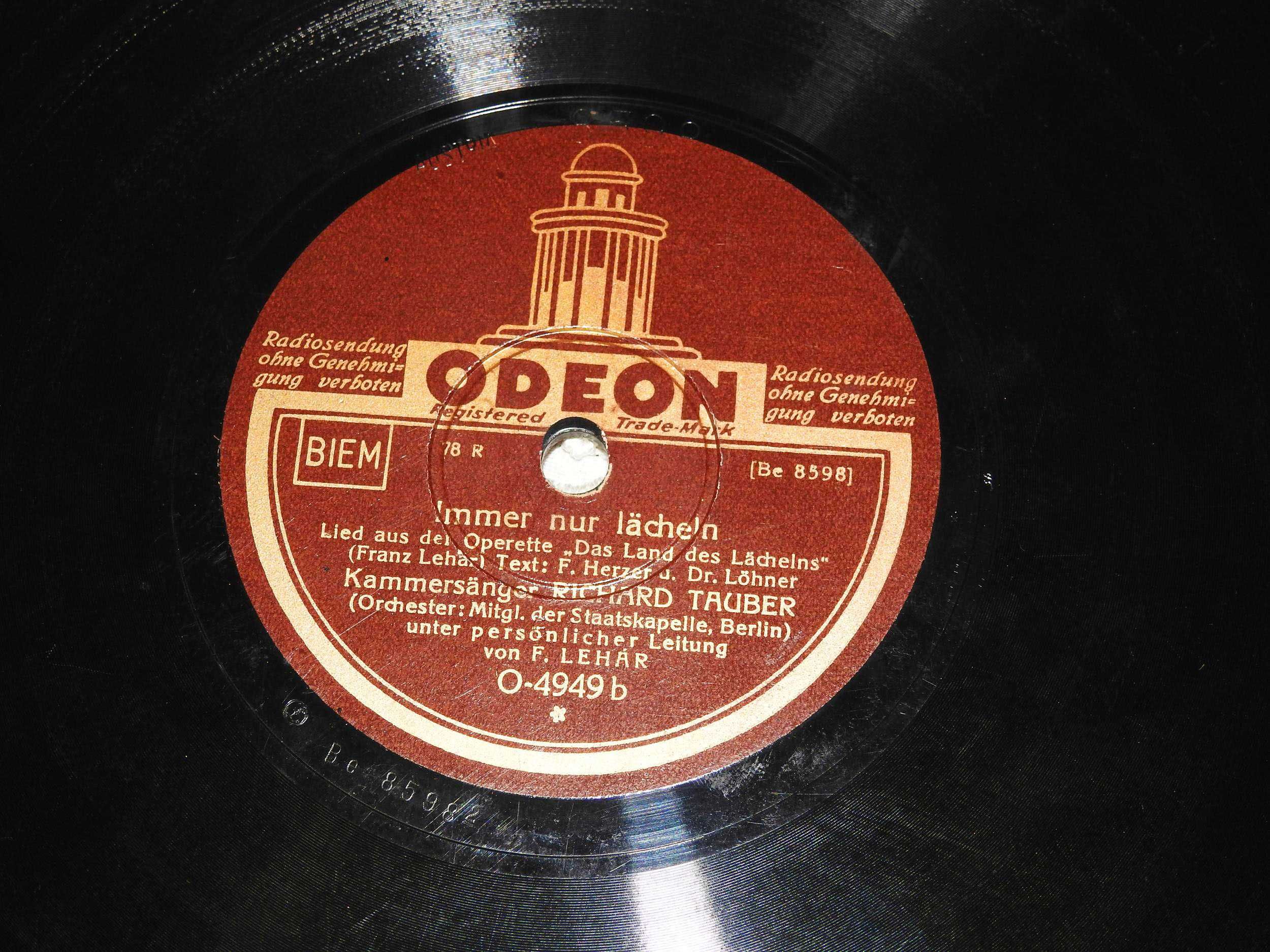 Płyta winyl Odeon Niemcy Richard Tauber 1929r.