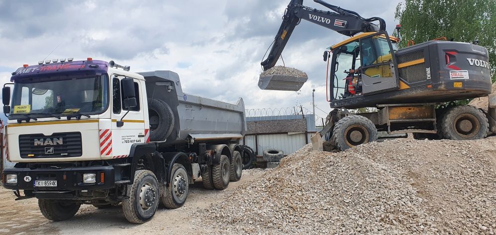 Materiały sypkie, ziemi , transport , wykopy , koparka , minikoparka