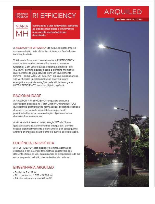 Projetores LED tipo iluminação pública