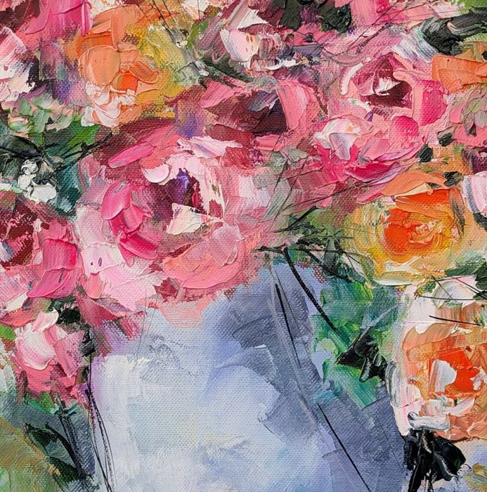 Quadro pintado á óleo sobre tela, 46x38 cm