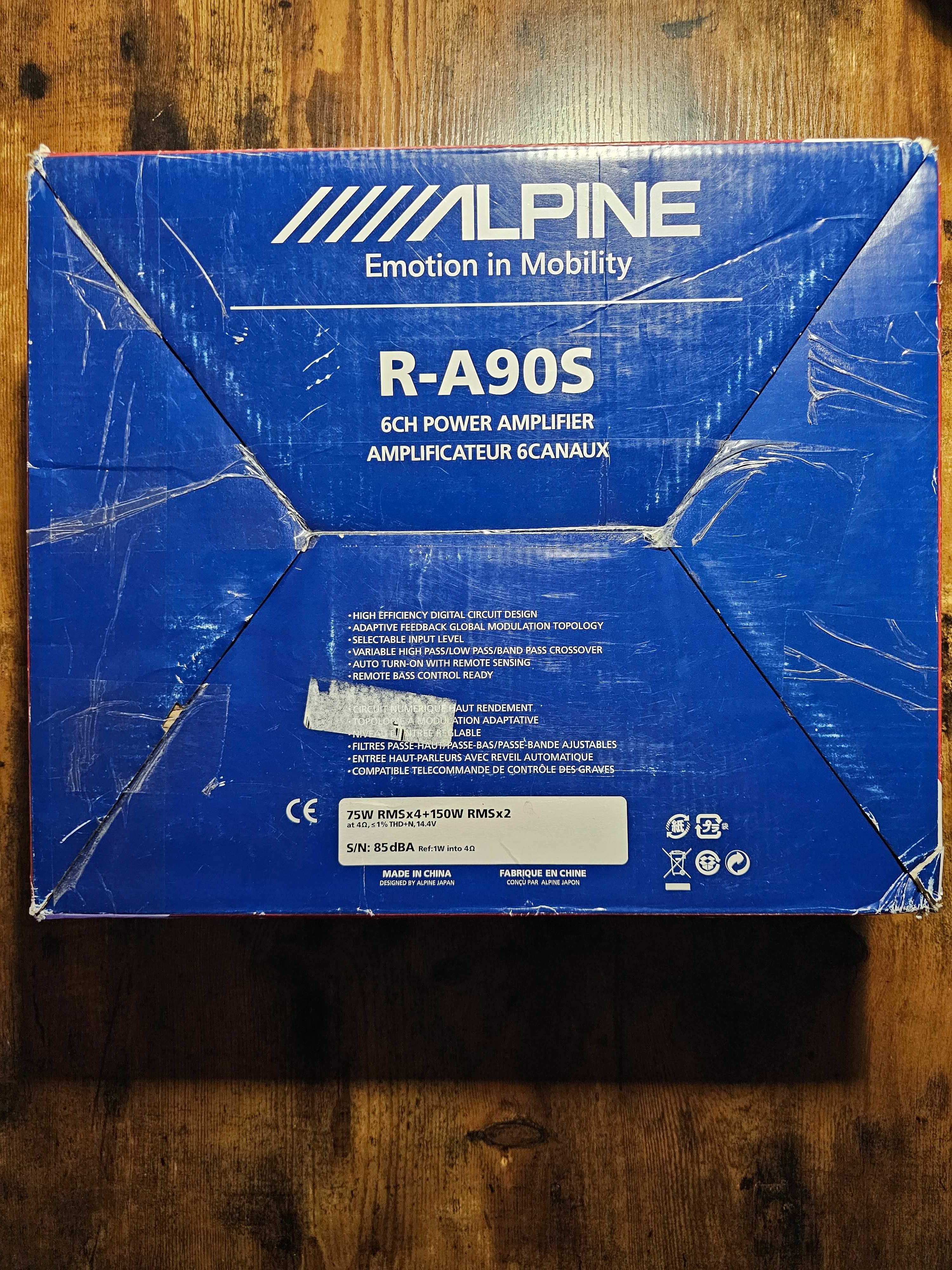 Alpine R-A90S - 6-kanałowy wzmacniacz cyfrowy o zmiennej mocy